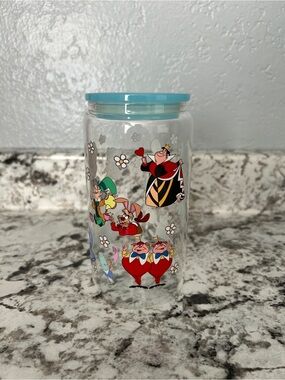 Alice in Wonderland Glass Cup